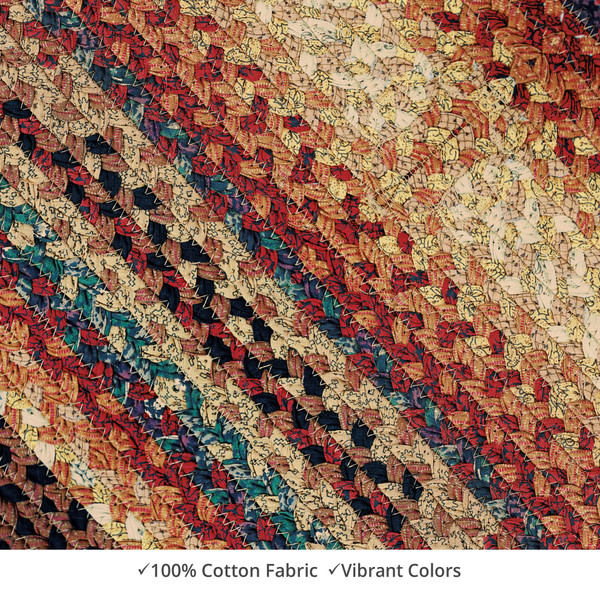 10" x 10" Sample Peppercorn Cotton Braided Rug (620194)
