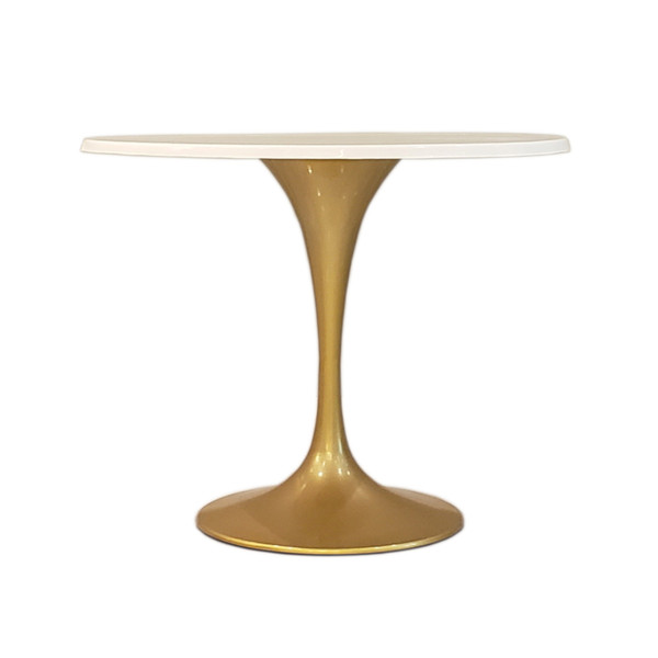 Gold Filberglass Flower Table 36", White FMI162331-36-WHITE