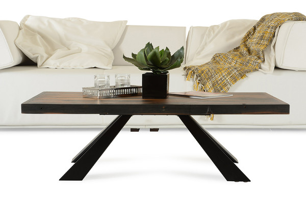 15" Ship Wood And Metal Coffee Table (283183)