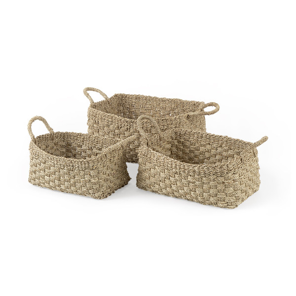 Set Of Three Weaved Wicker Storage Baskets (392164)