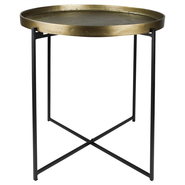 Gold Metal Tray Top Table (393498)