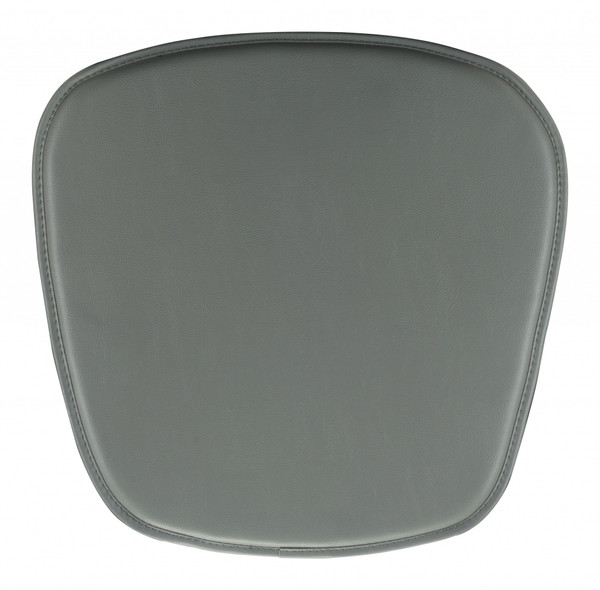 Gray Faux Leather Cushion Chair Pad (394621)