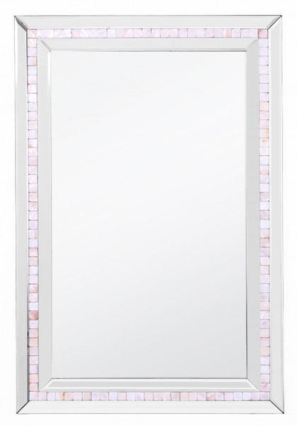 Silver Tiled Border Wall Mirror (396575)