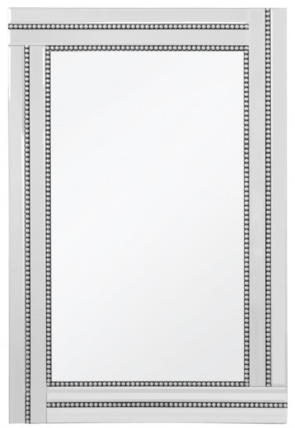 Silver Beaded Frame Mirror (396581)