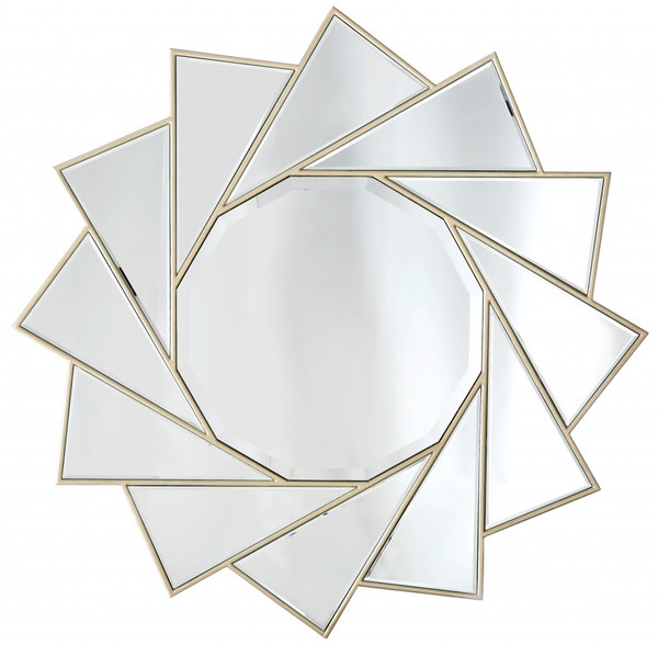 Gold Trimmed Pinwheel Wall Mirror (396588)