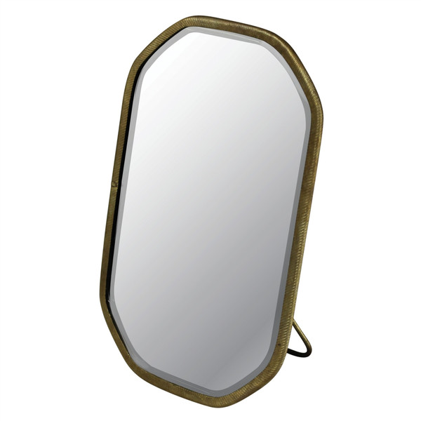 Gold Metal Octagonal Vanity Mirror (396673)