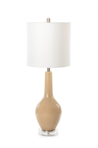 Set Of 2 Beige Modern Acrylic Table Lamps (397223)