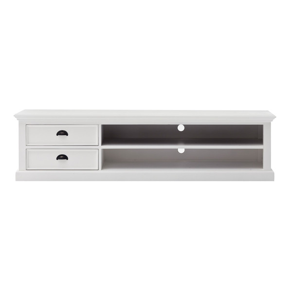 71" Classic White Entertainment Unit With Two Drawers (397772)