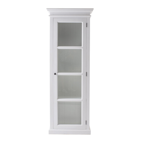 Classic White And Glass Door Storage Cabinet (397838)