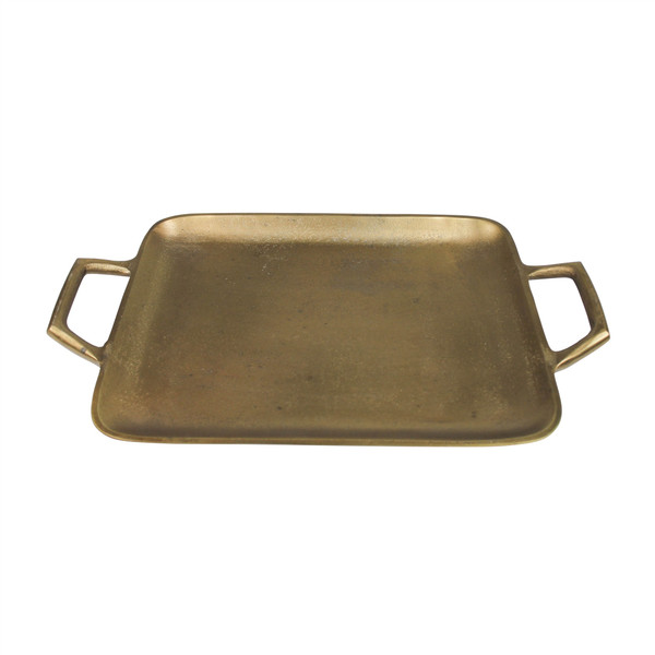 Petite Gold Metal Square Tray (397870)