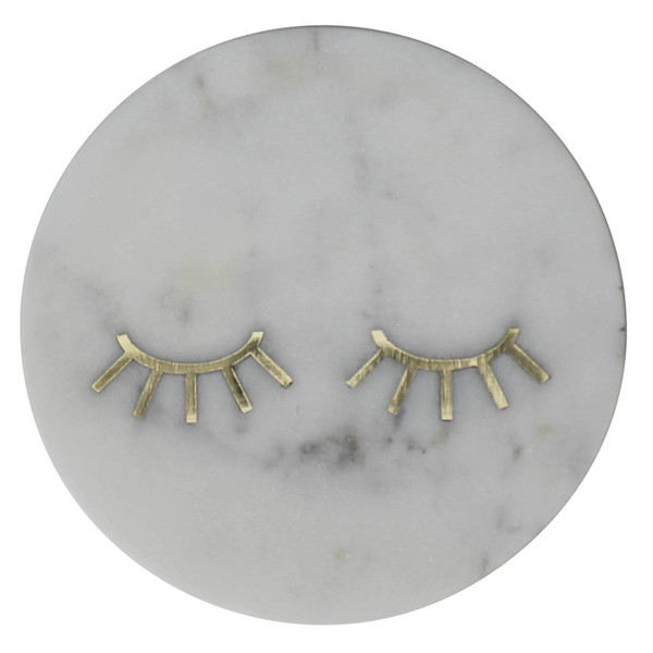 Lashes Inlay Marble Serving Tray (397892)