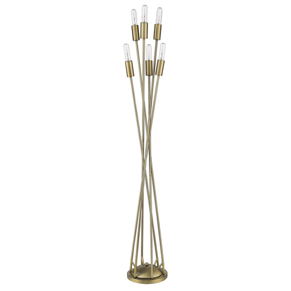 Perret 6-Light Aged Brass Floor Lamp (397932)