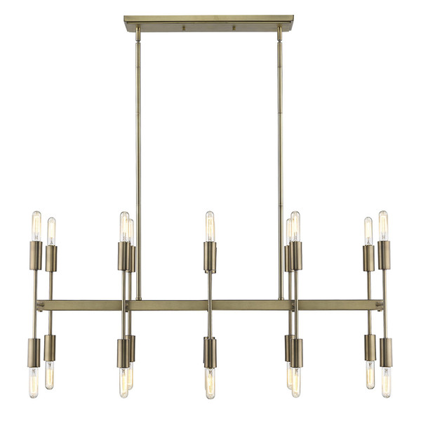 Perret 20-Light Aged Brass Island Pendant (398276)