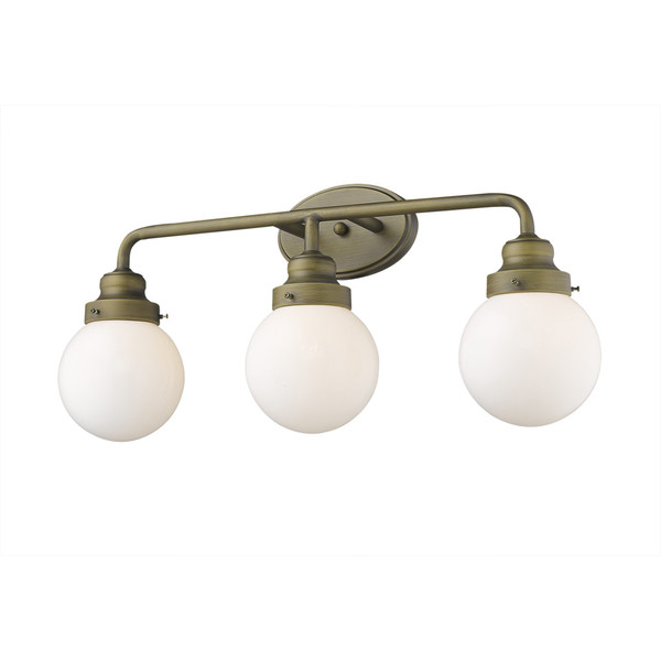 Portsmith 3-Light Raw Brass Vanity (398704)