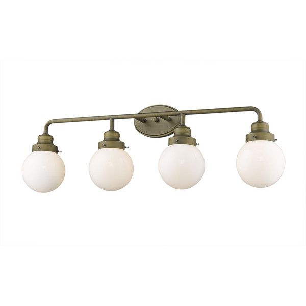 Portsmith 4-Light Raw Brass Vanity (398706)