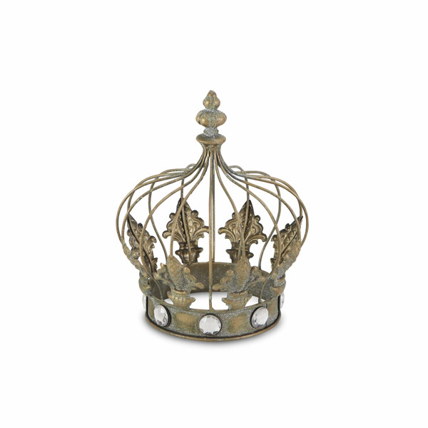 Vintage Look Bronze Crown Jewel Sculpture (399652)