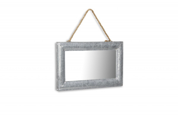 Galvanized Metal Hanging Mirror (399695)