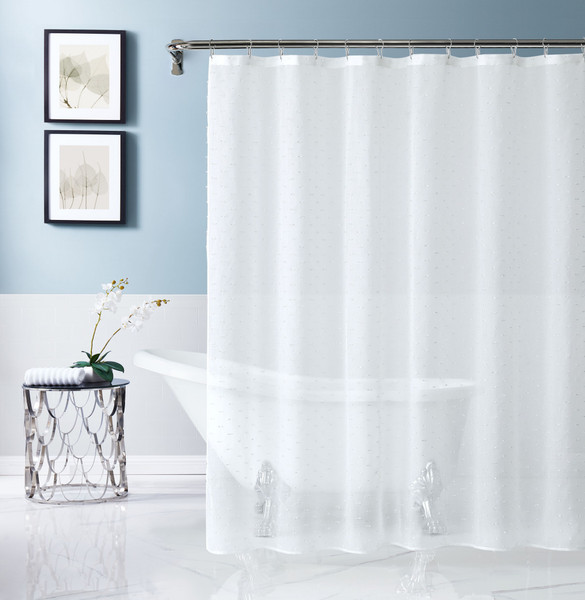 White Puff Sprinkles Shower Curtain (399725)