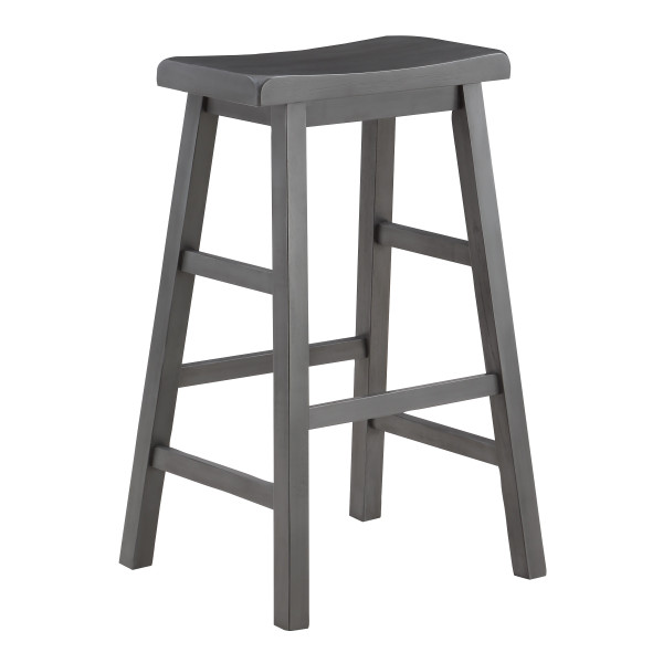 Tulsa 29" Saddle Stool (Pack Of 2) - Grey (TUL29-GY)