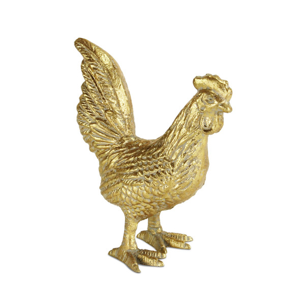 Rustic Golden Cast Iron Rooster (401798)