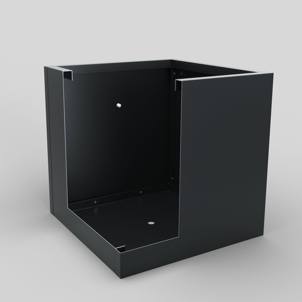 Mod Black Designer Metal Cube Planter Box (403683)