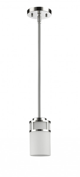 Silver Minimalist Cylindrical Hanging Light (398207)