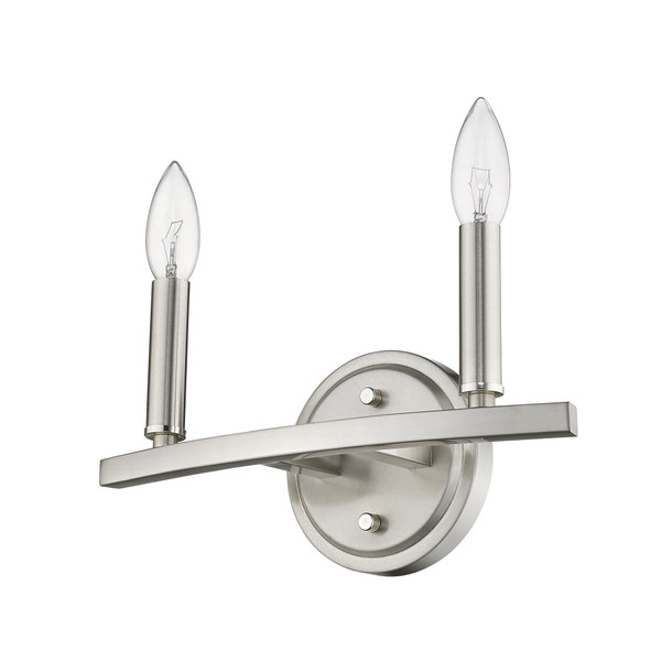 Two Light Silver Wall Sconce (398439)