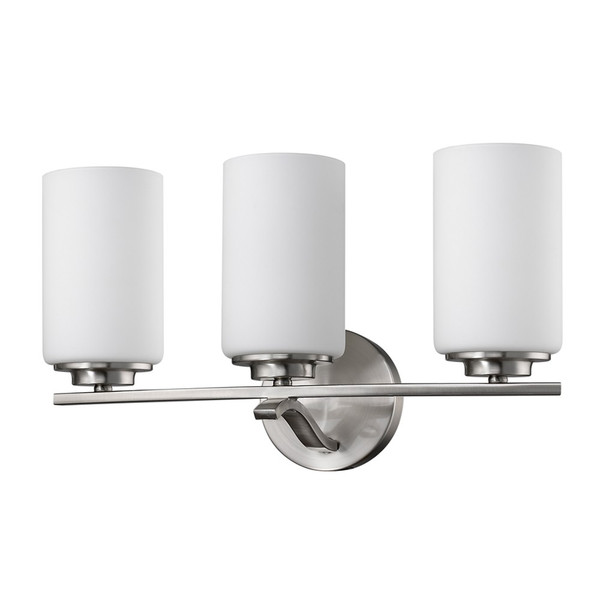 Three Light Silver And Glass Wall Sconce (398738)