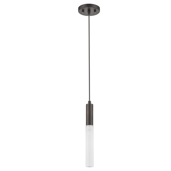 Bronze Pendant Hanging Light With Frosted Glass Shade (399195)