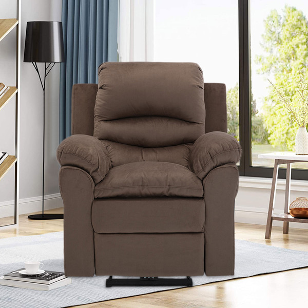 Premium Brown Recliner Chair With Usb Port And Massage (410652)