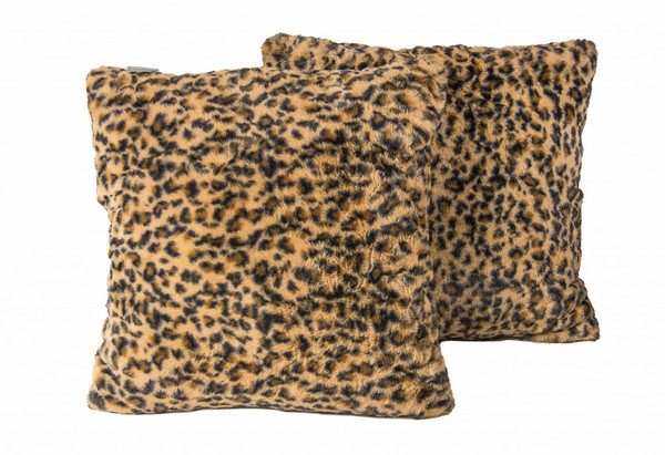 18" X 18" X 5" Soft Leopard, Faux Fur - Pillow 2-Pack (332244)