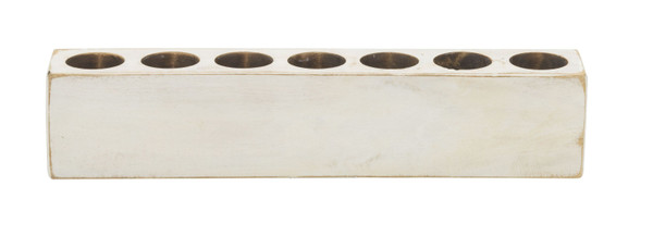 Distressed White 7 Hole Sugar Mold Candle Holder (416249)