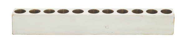 Distressed White 11 Hole Sugar Mold Candle Holder (416252)