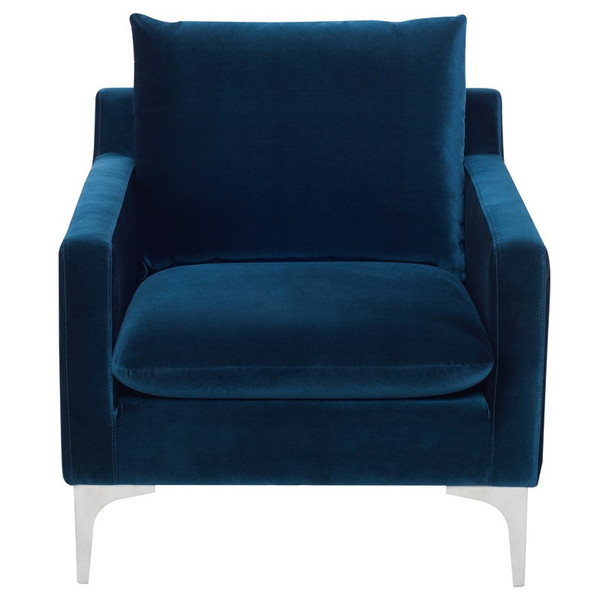 Anders Occasional Chair - Midnight Blue/Silver (HGSC377)