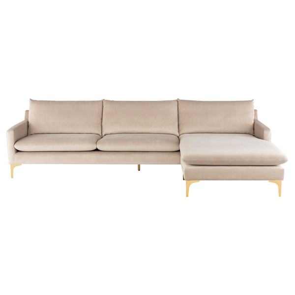 Anders Sectional - Nude/Gold (HGSC565)