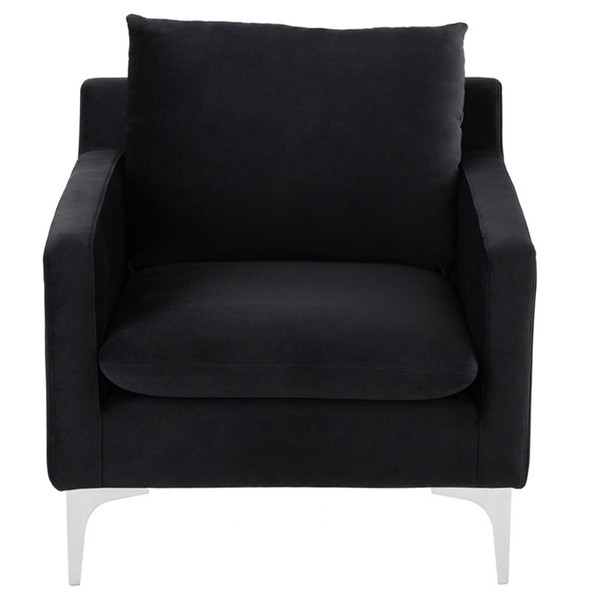 Anders Occasional Chair - Black/Silver (HGSC588)