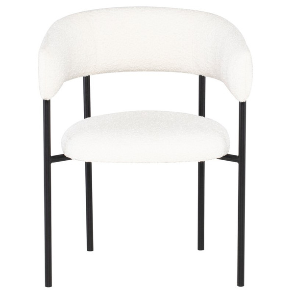 Cassia Dining Chair - Buttermilk Boucle/Black (HGSN154)