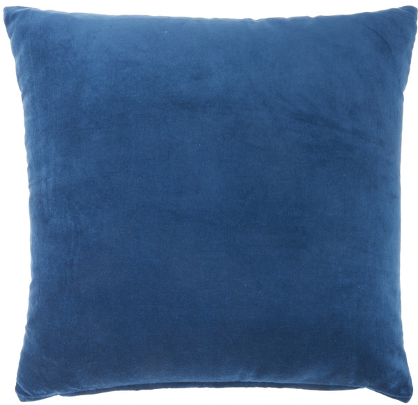 Navy Soft Velvet Accent Throw Pillow (386354)