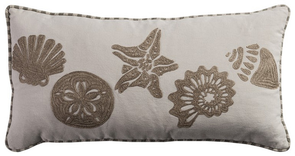 Khaki Ivory Decorative Lumbar Pillow (403189)