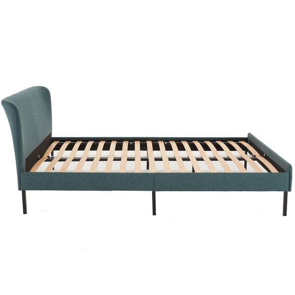 Teal Green Modern Wingback Full Bed Frame (473282)