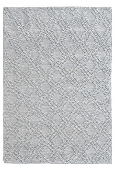 5' X 7' Gray Diamond Lattice Modern Area Rug (475222)
