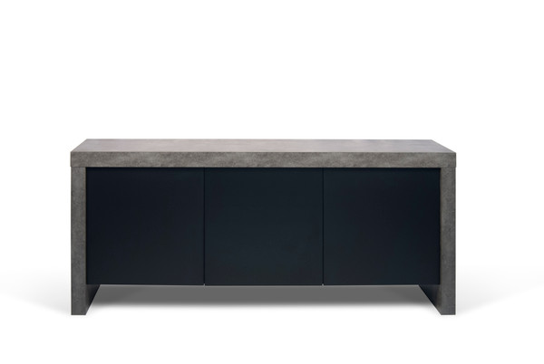 Kobe 3 Door Sideboard - Concrete Look / Pure Black 9500.405037