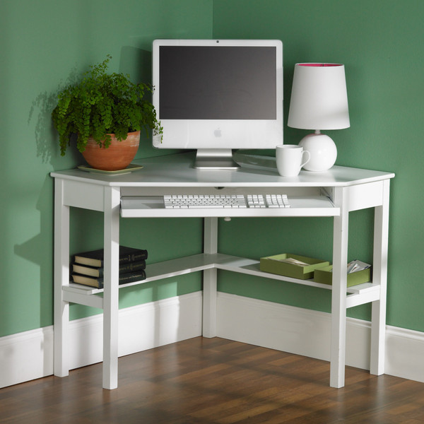 White Corner Computer Desk (402031)