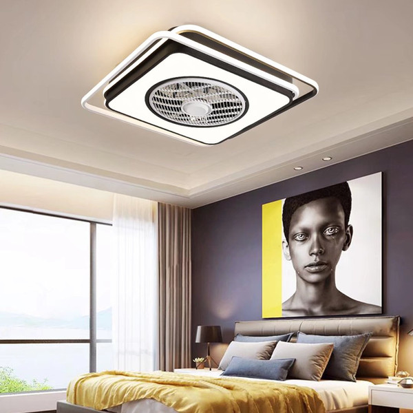 Modern White And Black Ceiling Lamp And Fan (475200)