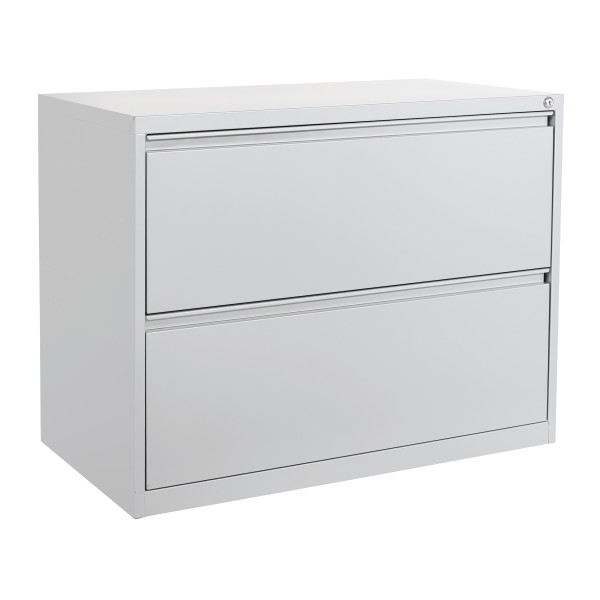 36" Wide 2 Drawer Lateral File - Silver (LF236-SV)