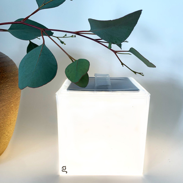4" Modern Square Portable And Hangable Solar Lantern (476621)