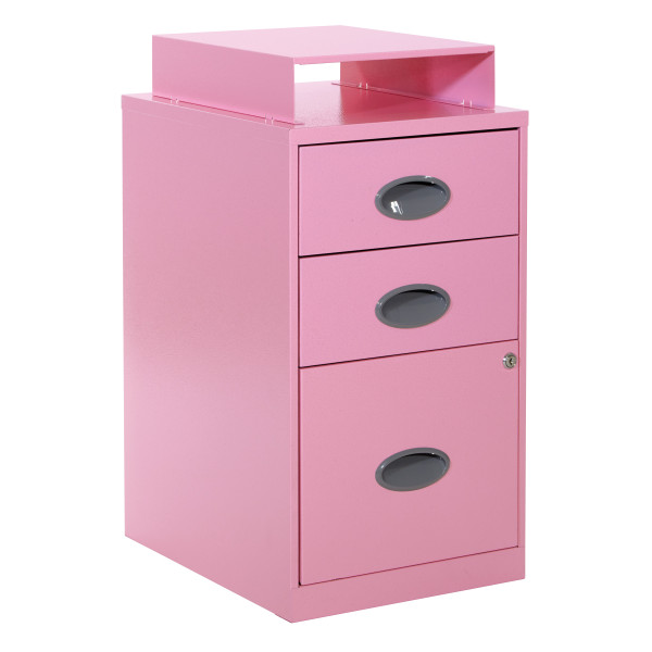 Metal File Cabinet - Pink (CF3DR-261)