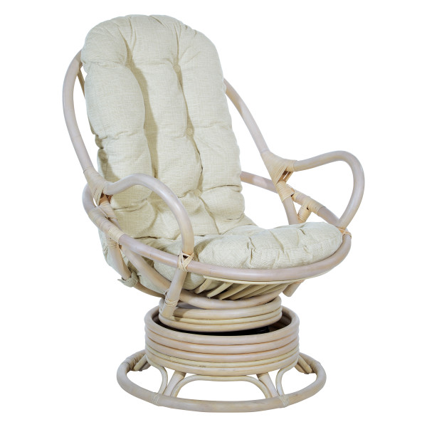 Lanai Rattan Swivel Rocker - Linen (LNI-LIN)