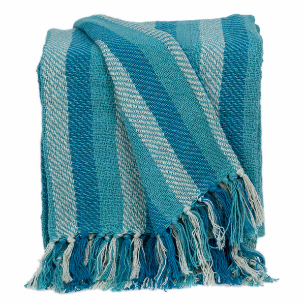 Parkland Collection Keena Transitional Blue 52" X 67" Woven Handloom Throw (478557)