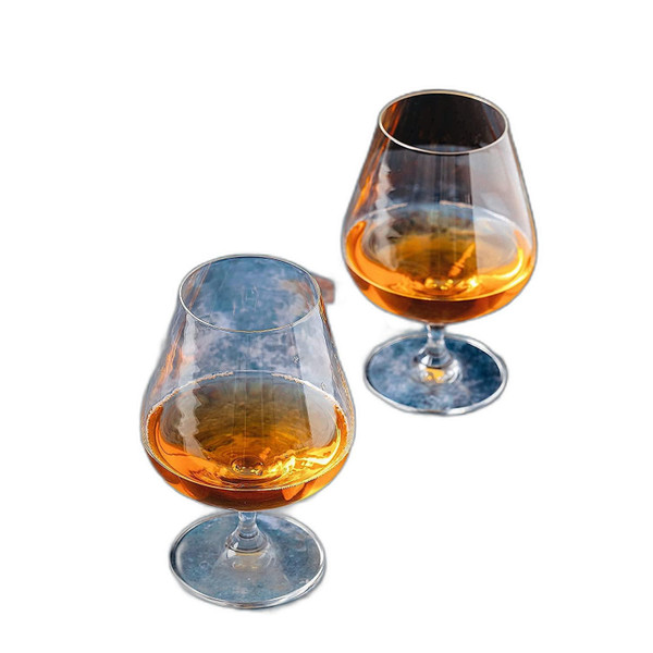 Set Of Two Mod Stem Lead Free Crystal Cognac Glasses (478941)